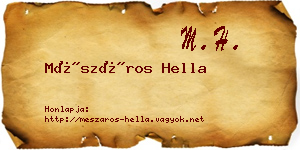 Mészáros Hella névjegykártya