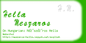 hella meszaros business card